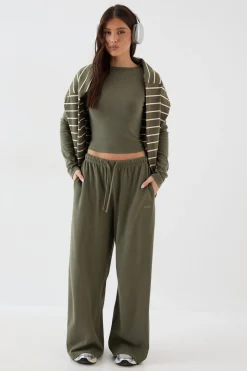 Pantalon Large à Côtes Brodées DSGN Studio