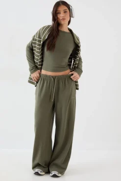 Pantalon Large à Côtes Brodées DSGN Studio