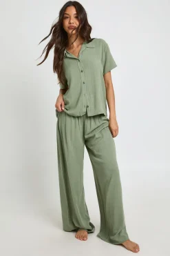 Pantalon Large De Plage Aspect Lin