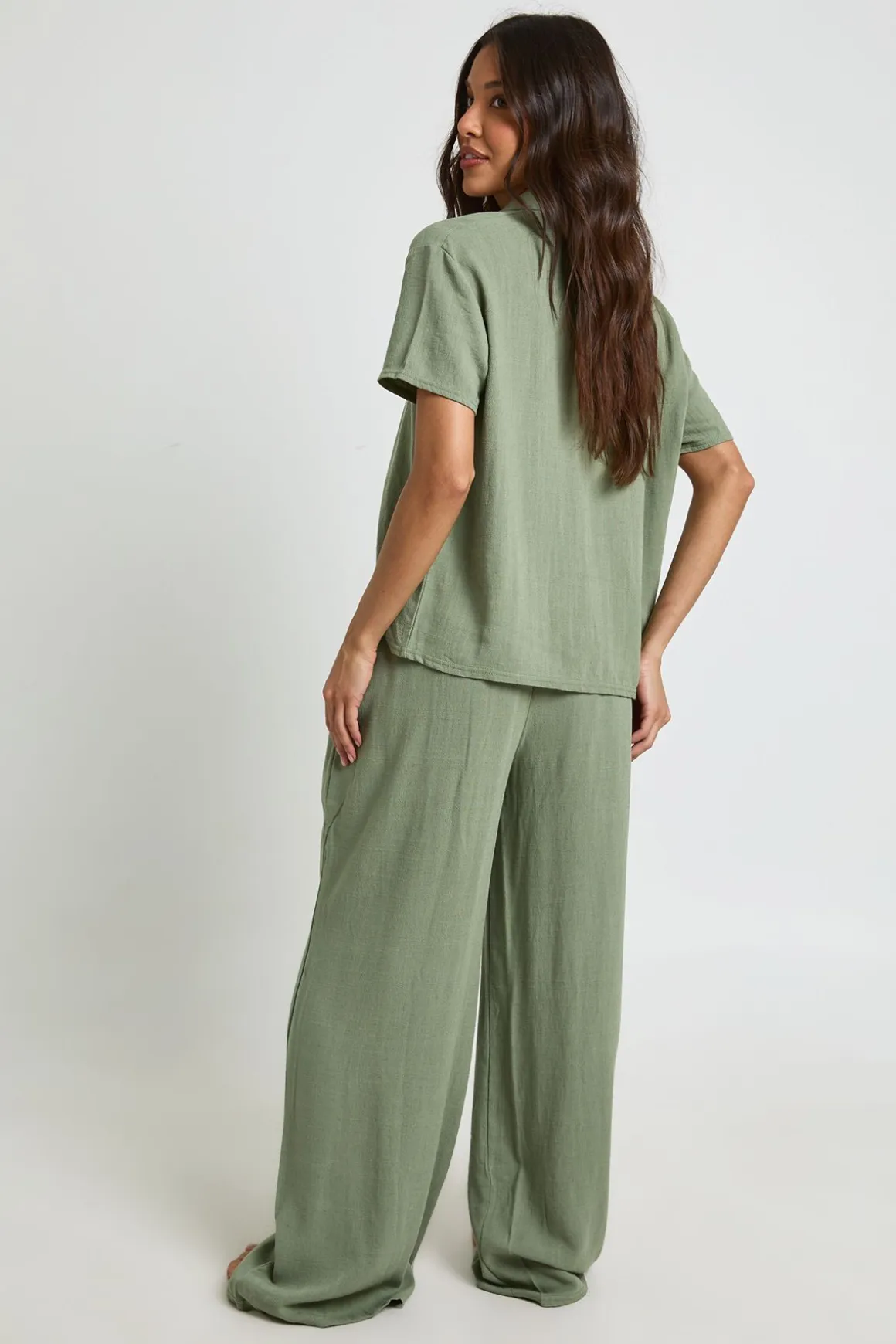 Pantalon Large De Plage Aspect Lin