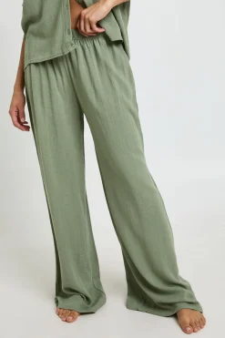 Pantalon Large De Plage Aspect Lin