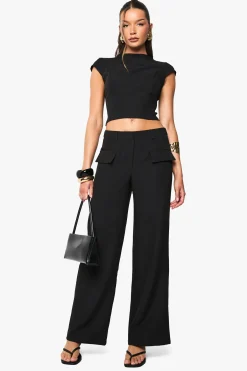 boohoo Pantalon Large À Détails De Poches<Femme Pantalons