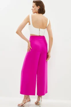 Pantalon Large à Détails Hardware