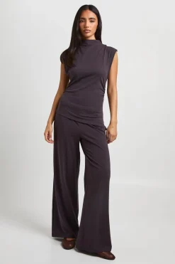 Pantalon Large En Coton Doux