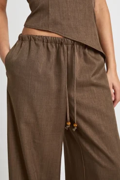 boohoo Pantalon Large En Crêpe Avec Perles<Femme Pantalons