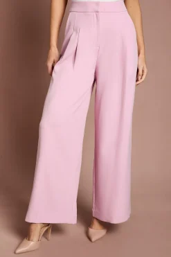 Pantalon Large En Crêpe Lisa Beige