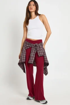 boohoo Pantalon Large en Côtes Brossées<Femme Pantalons