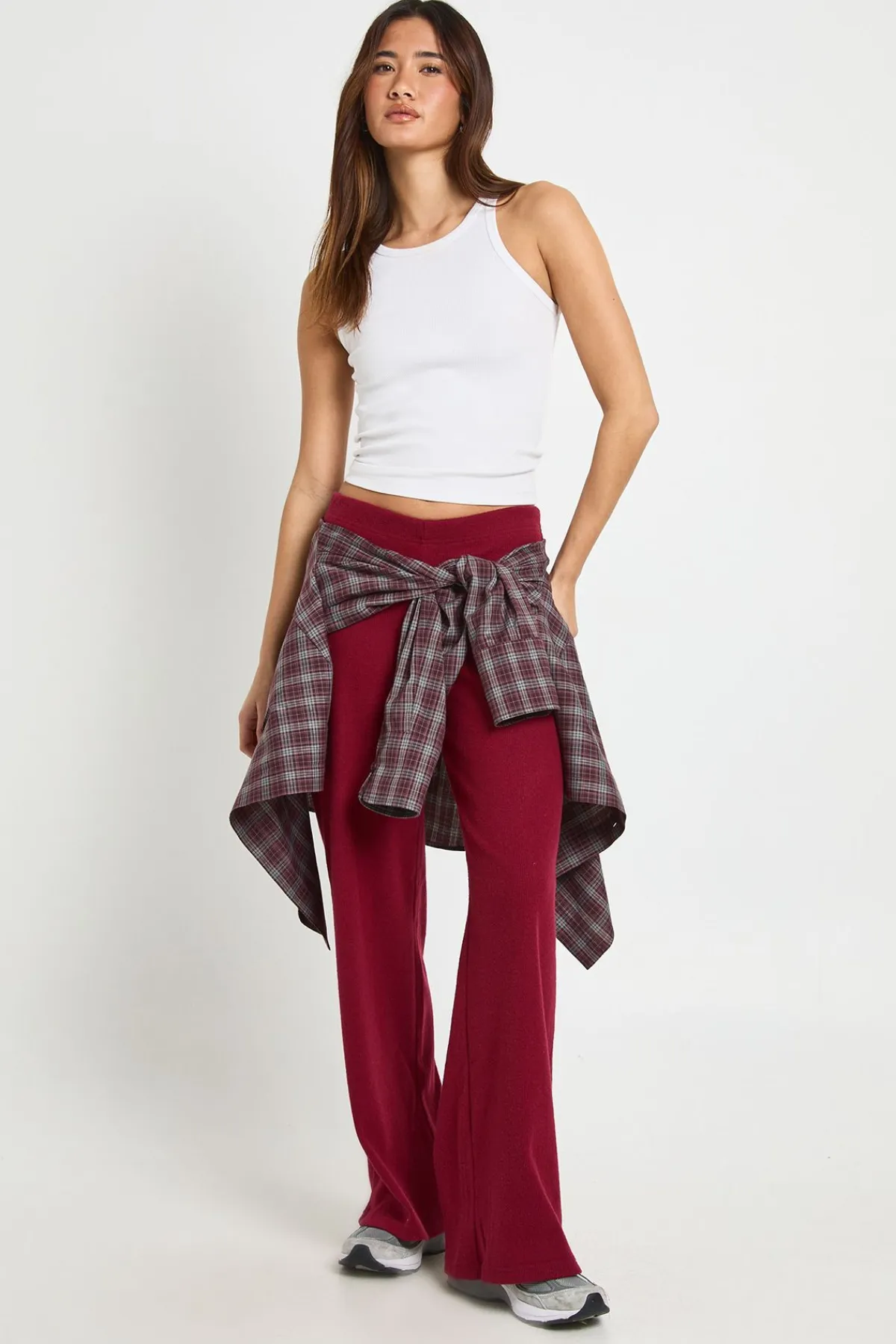 boohoo Pantalon Large en Côtes Brossées<Femme Pantalons