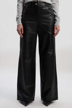 Pantalon Large en Cuir