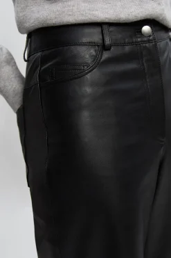 Pantalon Large en Cuir