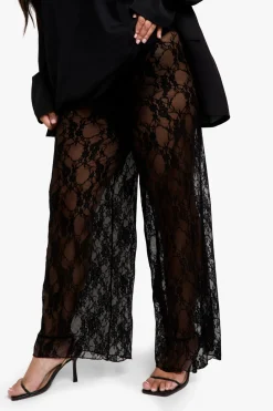 Pantalon Large en Dentelle Plus