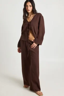 Pantalon Large En Gaze De Coton