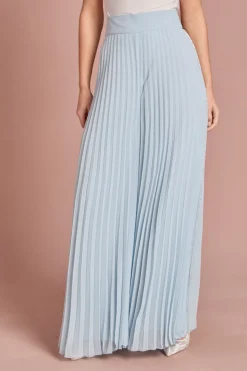 Coast Pantalon Large En Georgette Plissée Orné De Perles<Femme Pantalons