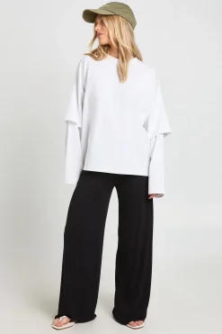 boohoo Pantalon Large En Jersey Quotidien Petite<Femme Pantalons