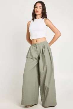 Pantalon Large En Nylon