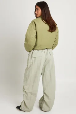 Pantalon Large En Nylon À Cordon De Serrage