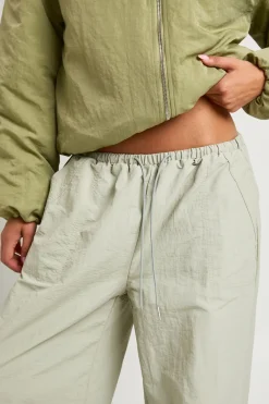 Pantalon Large En Nylon À Cordon De Serrage