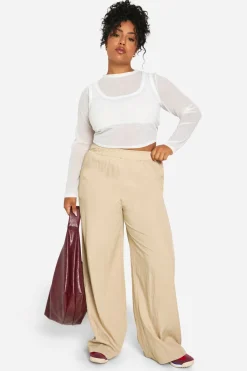 boohoo Pantalon Large En Nylon Grande Taille<Femme Pantalons