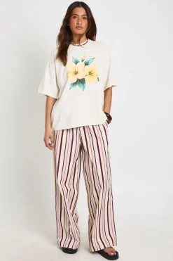 boohoo Pantalon Large En Popeline À Cordon De Serrage<Femme Pantalons