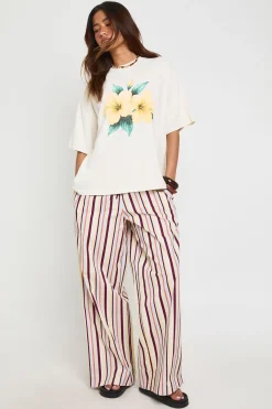 boohoo Pantalon Large En Popeline À Cordon De Serrage<Femme Pantalons