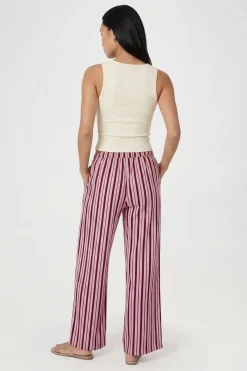 Pantalon Large En Popeline À Cordon De Serrage