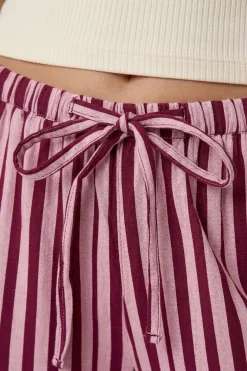 Pantalon Large En Popeline À Cordon De Serrage