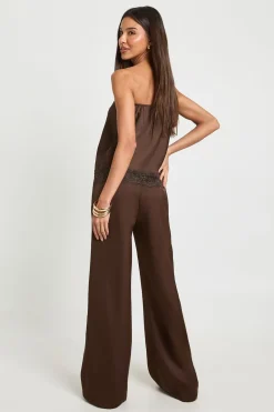 Pantalon Large en Satin