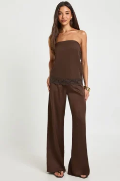 Pantalon Large en Satin