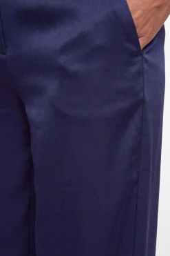 Pantalon Large En Satin
