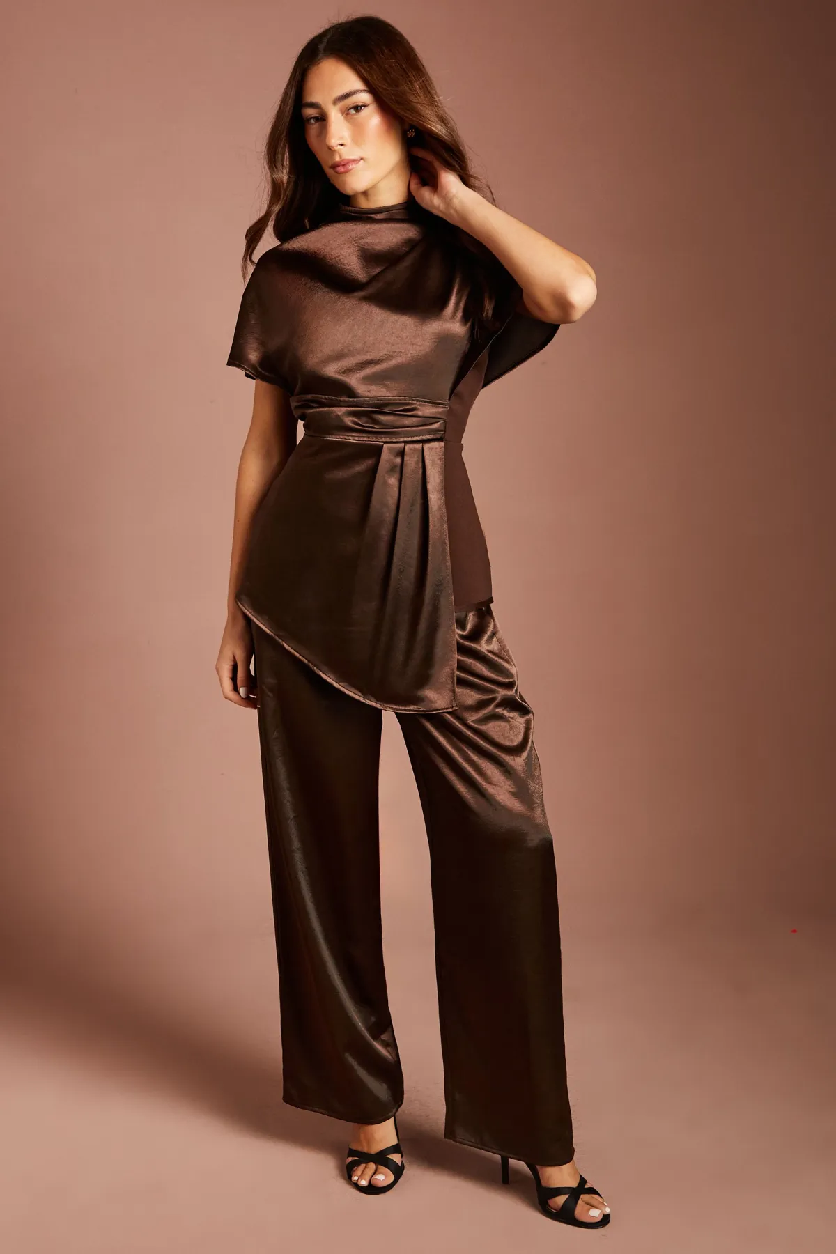 Coast Pantalon Large En Satin<Femme Pantalons|Satin Et Dentelle