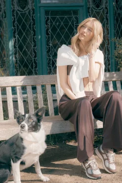 Pantalon Large En Satin Dsgn Studio