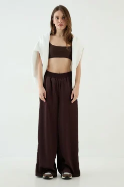 Pantalon Large En Satin Dsgn Studio