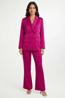 Wallis Pantalon Large En Satin Petite Taille Ensemble Coordonné<Femme Pantalons|Satin Et Dentelle