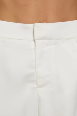 Pantalon Large En Satin À Plis Sur Le Devant