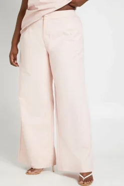Pantalon Large En Sergé De Coton Grande Taille