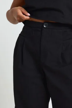 boohoo Pantalon Large En Sergé De Coton Grande Taille<Femme Pantalons