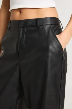 boohoo Pantalon Large En Synthétiquecuir<Femme Pantalons