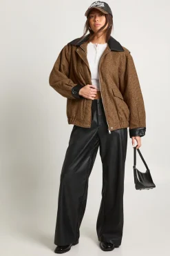 boohoo Pantalon Large En Synthétiquecuir<Femme Pantalons