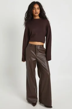 Pantalon Large En Synthétique