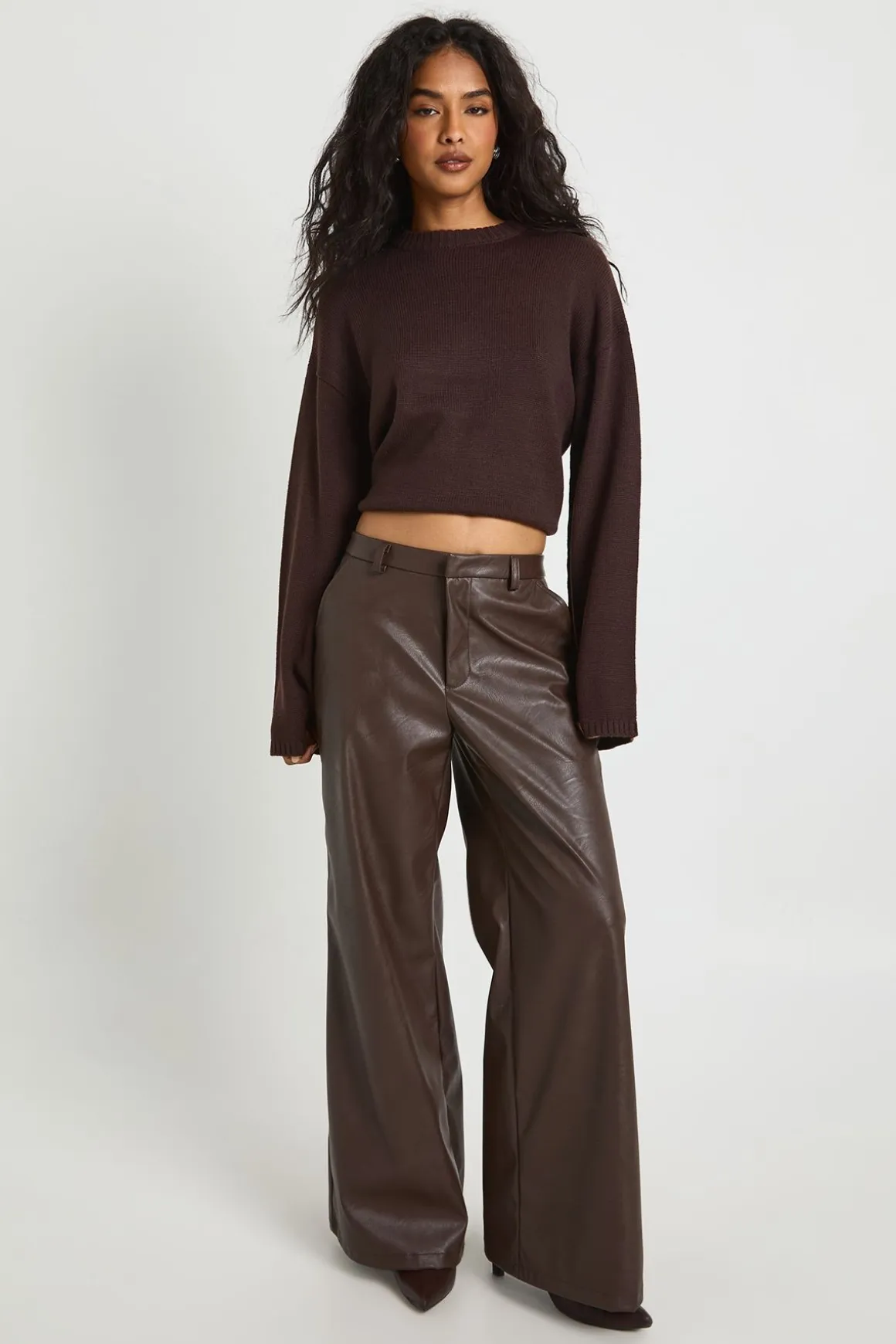 Pantalon Large En Synthétique