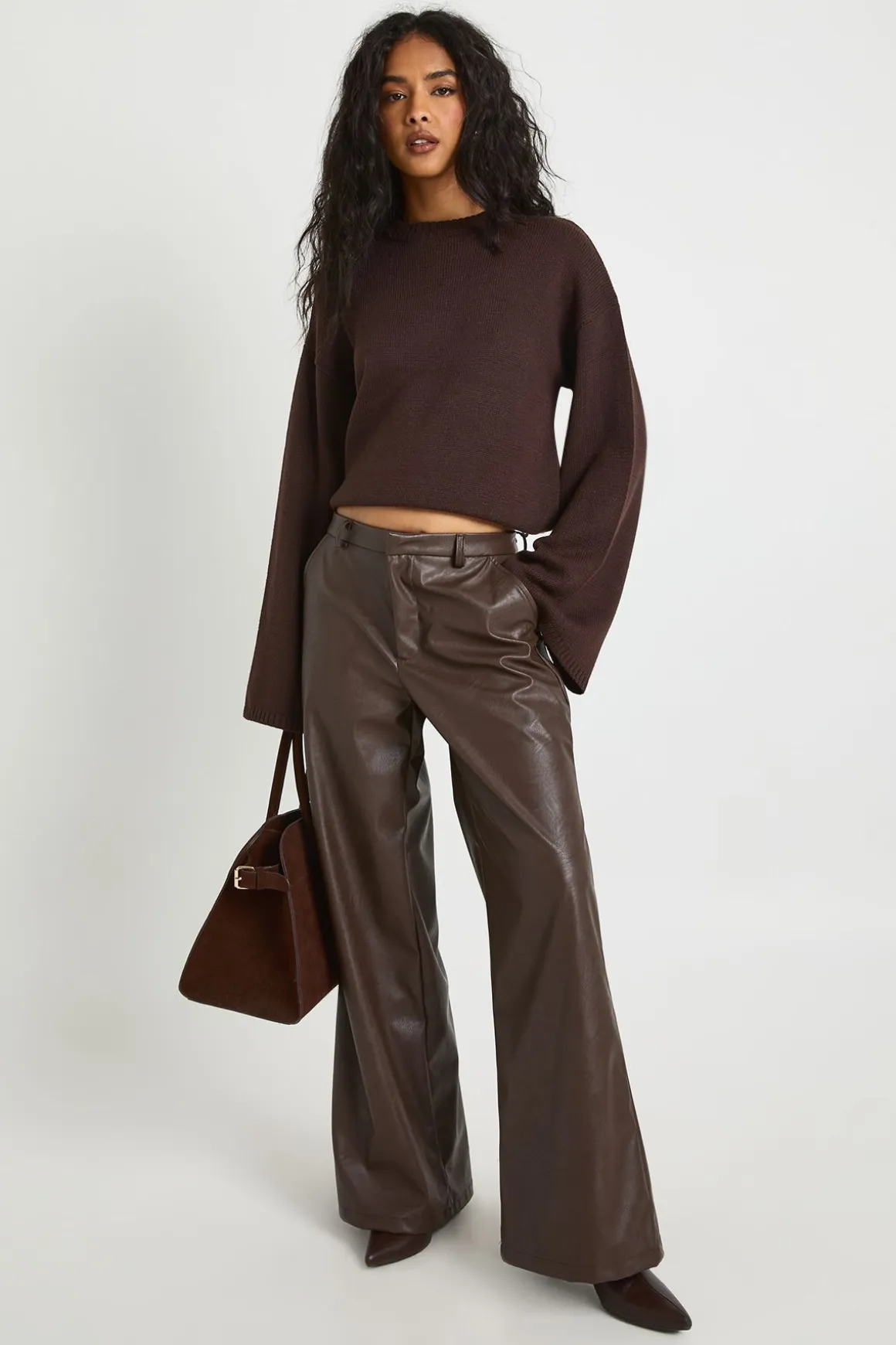Pantalon Large En Synthétique