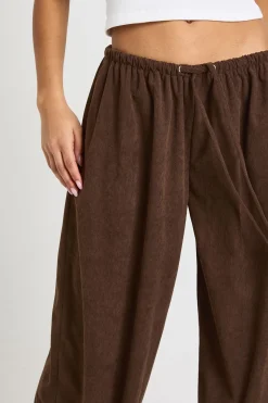 Pantalon Large en Velours Côtelé