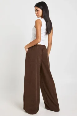 Pantalon Large en Velours Côtelé