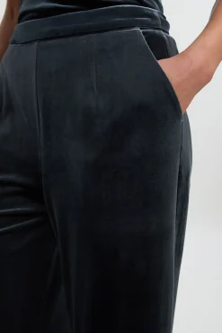 KarenMillen Pantalon Large en Velours Tissé<Femme Pantalons|Tailleurs