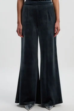 KarenMillen Pantalon Large en Velours Tissé<Femme Pantalons|Tailleurs