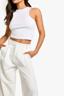 Pantalon Large Essentiel Taille Haute Petite