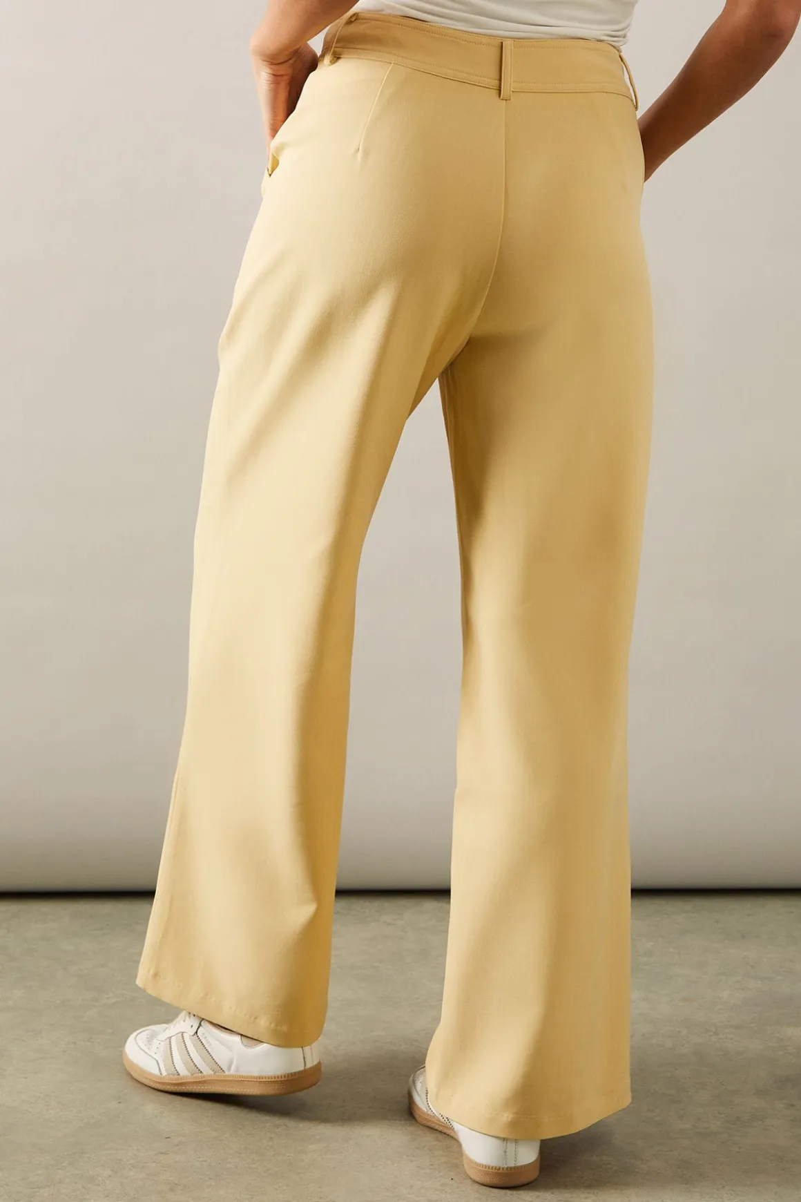 Pantalon Large à Fines Rayures Petite