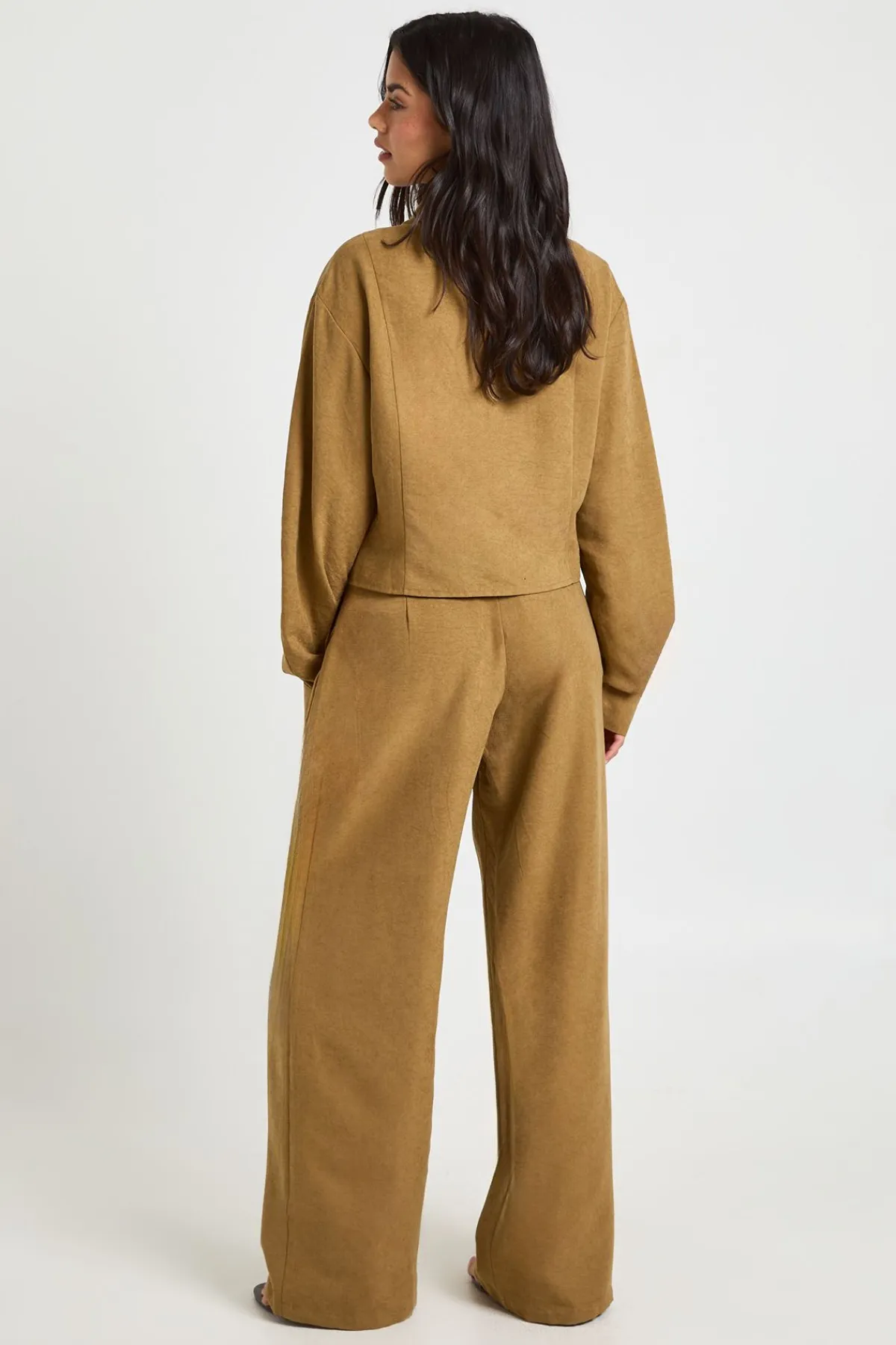 boohoo Pantalon Large À Finition Pêche<Femme Pantalons