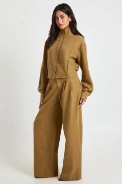 boohoo Pantalon Large À Finition Pêche<Femme Pantalons