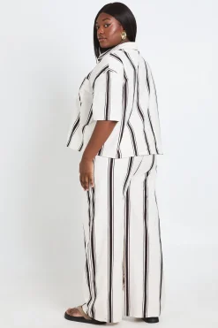 boohoo Pantalon Large Grande Taille À En Lin<Femme Pantalons